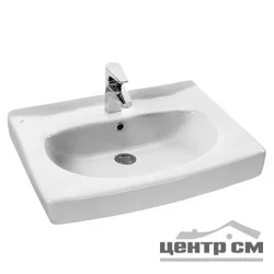 Умывальник SANTEK "ПИЛОТ"с 1-отв. на стиральную машину 50 см в комплекте с крепежом и сифоном