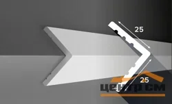 Угол COSCA AX001, 25х25, 2000мм, экополимер