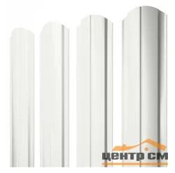 Штакетник металлический STYNERGY М-образный двусторонний фигурный 0.45 мм, PE RAL 9003 (сигнально-белый), ширина 108мм, длина 0.5 м.п.