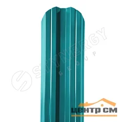 Штакетник металлический STYNERGY М-образный фигурный 0.45 мм, PE RAL 5021 (голубая вода), ширина 108мм, длина 1.5 м.п.