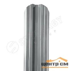 Штакетник металлический STYNERGY М-образный фигурный 0.45 мм, PE RAL 7004 (сигнально-серый), ширина 108мм, длина 1.3 м.п.