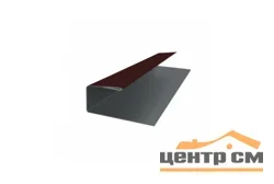 J-профиль Драп RR 32 (тёмно-коричневый) 0,45мм для софита 25*18*3м.п.