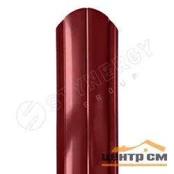 Штакетник металлический STYNERGY полукруглый фигурный 0.45 мм, PE RAL 3011 (красно-коричневый), ширина 118мм, длина 1.7 м.п.
