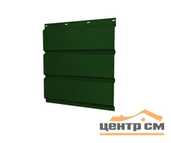 Софит металлический перфорация по центру RAL 6005 (зелёный мох), 0.45мм Grandline, 0.365*3м
