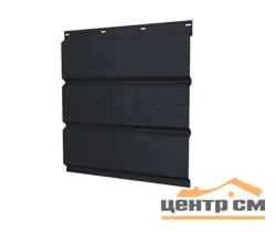 Софит металлический перфорированный Сатин матовый RAL 7024 (мокрый асфальт), 0.5мм Grandline, 0.365*3м