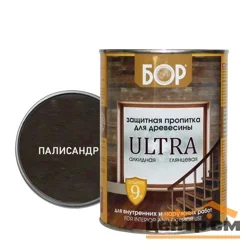 Пропитка защитная БОР ULTRA тонирующая алкидная глянцевая ПАЛИСАНДР 0,75кг
