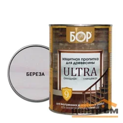 Пропитка защитная БОР ULTRA тонирующая алкидная глянцевая БЕРЕЗА 0,75кг