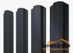 Штакетник металлический STYNERGY П-образный фигурный 0.45 мм, PE RAL 7024 (мокрый асфальт), ширина 110мм, длина 1.5 м.п.