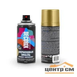 Краска аэрозольная универсальная акриловая с металлическим эффектом Decorix золото 210 мл