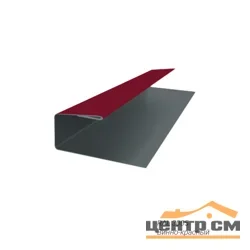J-профиль Полиэстер RAL 3011 (красно-коричневый) 0,45мм для софита 25*18*3м.п.