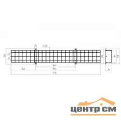 Решетка защитная ЭРА SPO-BAR-1300-200 для светильников ДПО, SPO