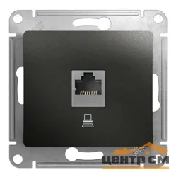 Механизм розетки компьютерной 1-м Glossa RJ45 кат.5E антрацит Systeme Electric GSL000781K