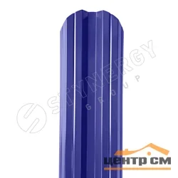 Штакетник металлический STYNERGY М-образный фигурный 0.45 мм, PE RAL 5002 (ультрамарин), ширина 108мм, длина 1.2 м.п.