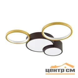 Люстра потолочная 5255/64CL LEDIO LN23 черный, матовое золото диммир. с ДУ LED 64W 4224Лм 220V NORBERT