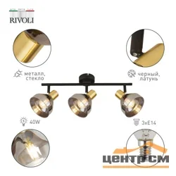 Светильник СПОТЫ Rivoli Kinge 7036-703 3 х E14 40 Вт поворотный