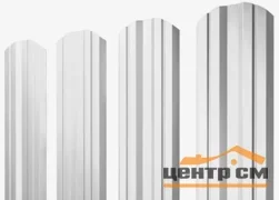 Штакетник металлический STYNERGY полукруглый двусторонний фигурный 0.45 мм, PE RAL 7005 (серая мышь), ширина 118мм, длина 1.8 м.п.