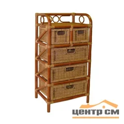 Комод плетеный на 5 ящиков 27/01 (арт,27/01) натуральный