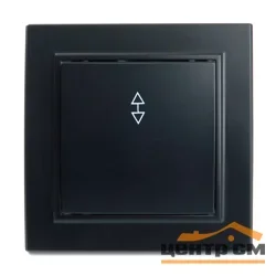 Переключатель одноклавишный СП STEKKER Эрна черный (PSW10-9005-03)