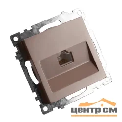 Розетка компьютерная 1-местная (механизм) СП STEKKER Катрин RJ-45 (GLS00-7107-02) шампань