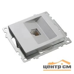 Розетка компьютерная 1-местная (механизм) СП STEKKER Катрин RJ-45 (GLS00-7107-03) серебро