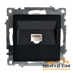 Розетка компьютерная 1-местная (механизм) СП STEKKER Катрин RJ-45 (GLS00-7107-05) черный