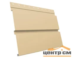 М/сайдинг Квадро брус (GL) Полиэстер RAL1014 (слоновая кость) толщина 0,45мм, размер 0,34*1 м.п. (в пленке)