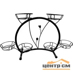 Цветочница КРУЖОК (на 6 горшков), черный