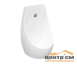 Писсуар KERAMIN Трино с комплектом автоматического смыва (емкостный), сифоном и креплением угловым скрытым, арматура двухрежимная, цвет белый