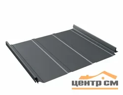 Кликфальц Grand Line 0,5мм ПурПро RAL 7024 (мокрый асфальт)-R, 0.542*4.24 м.п. (в пленке)
