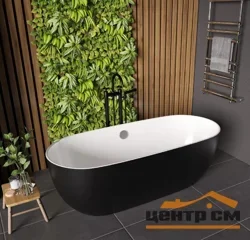 Ванна акриловая отдельностоящая GROSSMAN GR-2501MB 170 x 80 x 58, чёрная