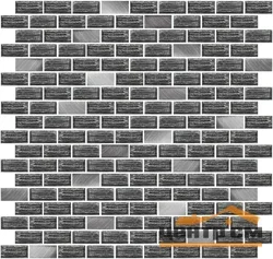 Плитка Azori Devore Gris JA-04 мозаика 30х30,4 (размер чипа 15х32 мм)