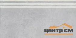 Ступень KERAMA MARAZZI Королевская дорога серый светлый обрезной 30x60x0,9 арт.SG614820R\GR