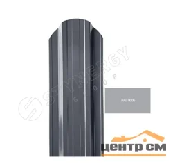 Штакетник металлический STYNERGY П-образный фигурный 0.45 мм, PE RAL 9006 (светлый алюминий), ширина 110мм, длина 1.8 м.п.