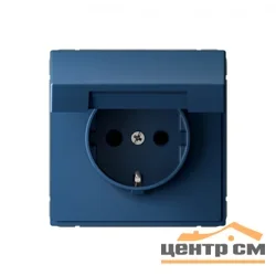 Механизм розетки одноместный СП ArtGallery 16А IP20 с заземлением, защ. шторки с крышкой аквамарин SE GAL001146