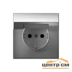Механизм розетки одноместный СП ArtGallery 16А IP20 с заземлением, защ. шторки с крышкой алюм. SE GAL000346