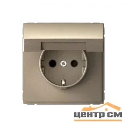 Механизм розетки одноместный СП ArtGallery 16А IP20 с заземлением, защ. шторки с крышкой шампань SE GAL000546
