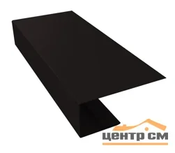 J-профиль Велюр 9005 (чёрный) для софита 25*18*3м.п.