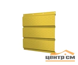 Софит металлический перфорированный RAL 1018 (цинково-желтый), 0.45мм Grandline, 0.365*3м