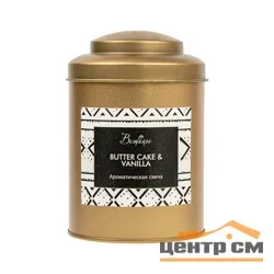 Свеча ароматическая BUTTER CAKE & VANILLA, Д75 Ш75 В110