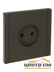 Розетка 1-м СП FORTE&PIANO FP318 10А без заземл. без защ. шторок винт. крепл. сер. IEK FP-R10-10-K03
