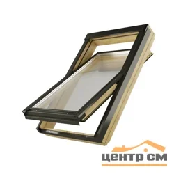Окно ATICCO DAT 1002 M4 двухкамерное, дерево, прозрачный лак, 78*98