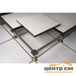 Плита фальшпола (КМ0) K&R Design S36St/PVC Antistatic conductive XL09 со стал.оцинк. пластиной снизу и антистат.ПВХ покрытием сверху 600х600х36,5+2 мм