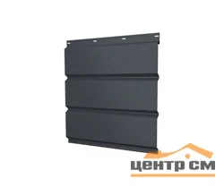 Софит металлический перфорированный Стальной бархат RAL 7024 (мокрый асфальт), 0.5мм Grandline, 0.365*3м