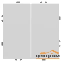 Переключатель двухклавишный СП 250В, 10А, (механизм), белый фарфор, soft touch (RSW10-5107-01) Эмили STEKKER