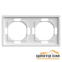Рамка двухместная, STEKKER Эмили, белый фарфор, soft touch (PFR00-5002-01)