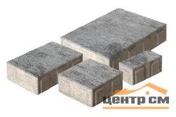 Плитка тротуарная Бавария Туман(4 элем) Color mix верхний прокрас, белый цемент, микрофаска СИЯН (7,046 м2/поддон-13рядов)