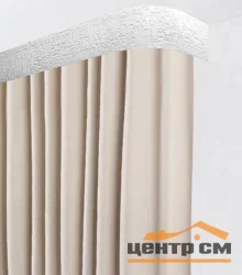 Карниз "Бруно" с поворотами (бленда 7см), 2,0 белый матовый, 2-х рядный