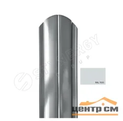 Штакетник металлический STYNERGY полукруглый фигурный 0.45 мм, PE RAL 7035 (Серый графит), ширина 118мм, длина 1.5 м.п.