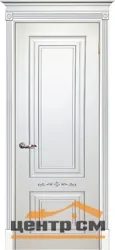 Дверь ТЕКОНА SMALTA-DECO 04 глухая патина серебро эмаль белая 90