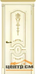 Дверь ТЕКОНА SMALTA-DECO 11 глухая патина золото эмаль слоновая кость 60